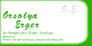 orsolya erger business card